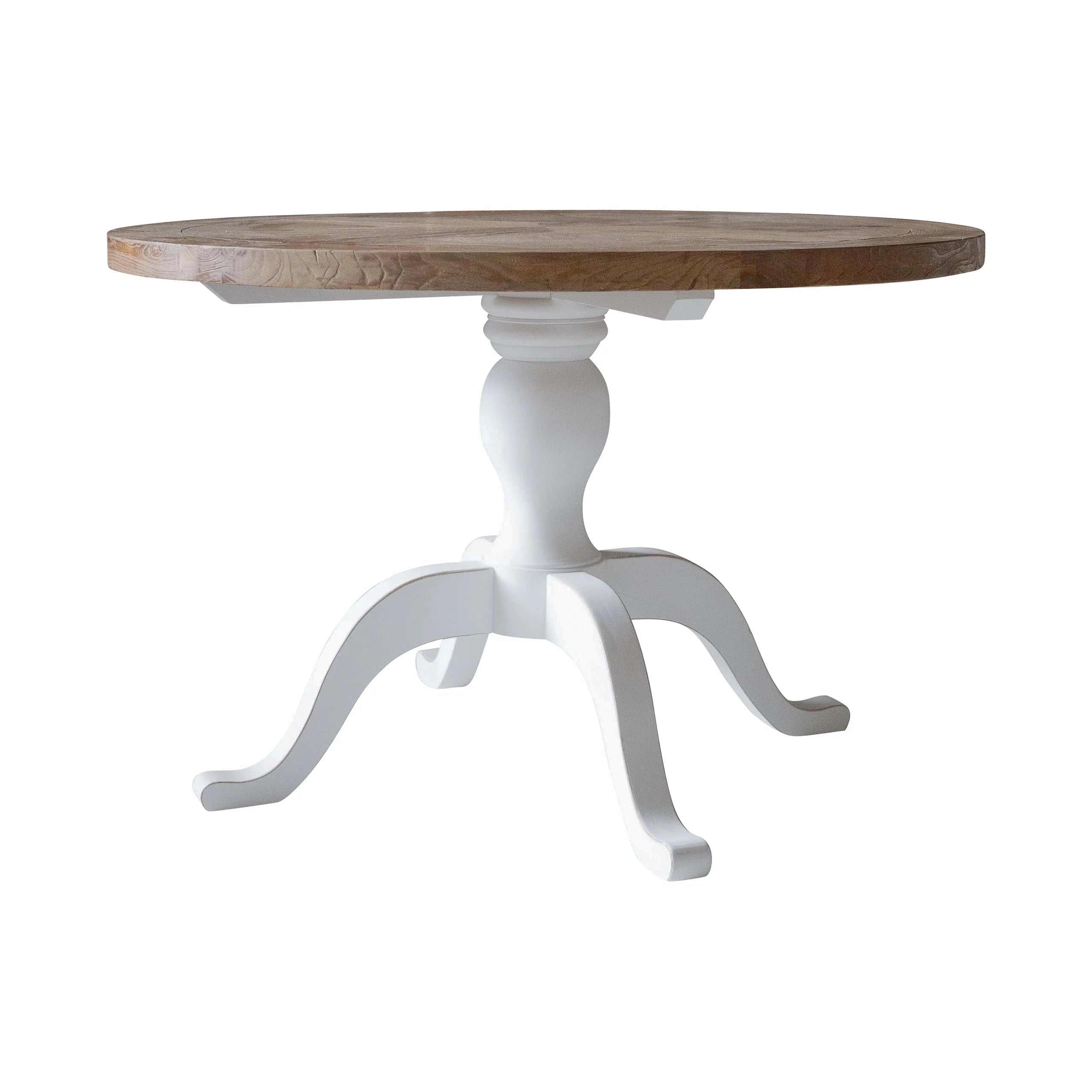 White Base Round Dining Table