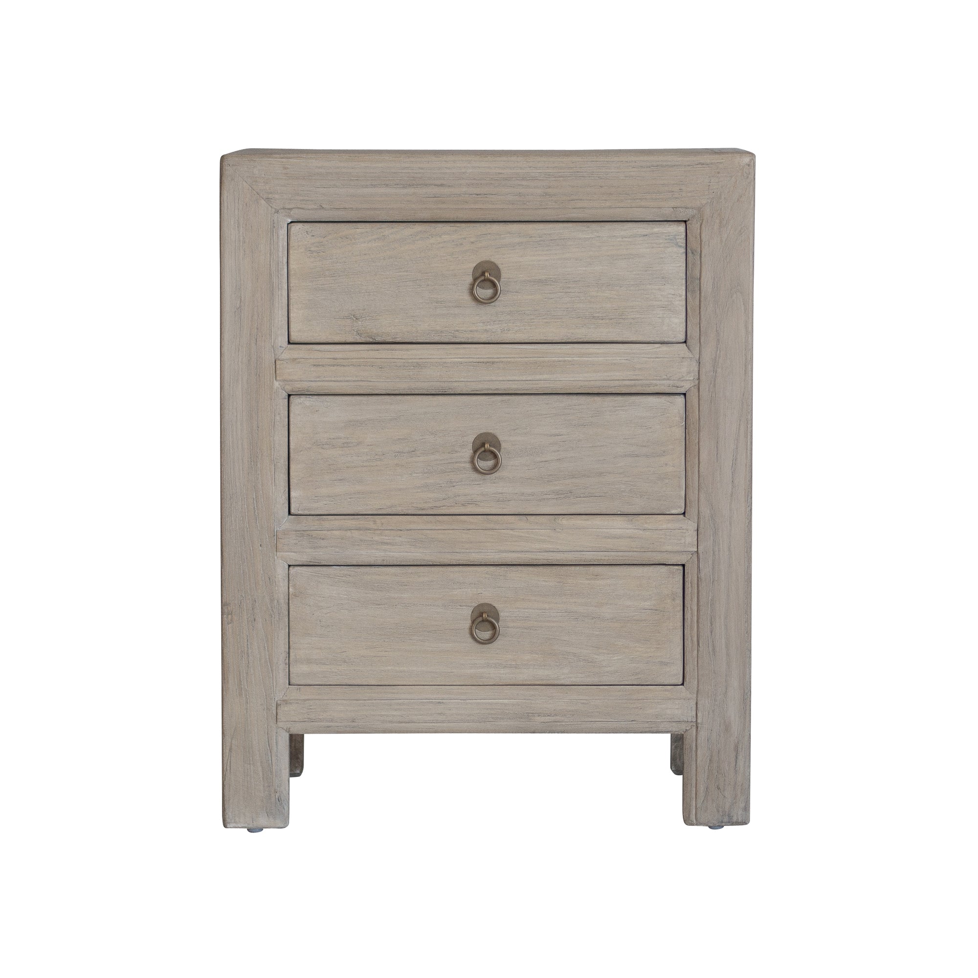 3 Draw Elm Bedside Table